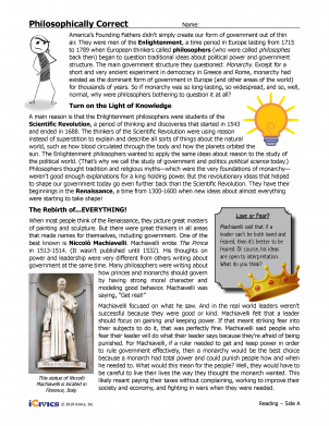Philosophically Correct - Government Philosophy Lesson Plan - 1