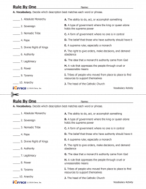 Rule By One - Monarchy Lesson Plan - 3