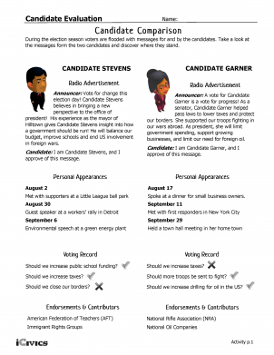 Candidate Evaluation - How to Evaluate Political Candidates Lesson Plan - 1