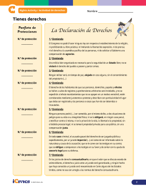 You’ve Got Rights Lesson Plan - Constitutional Bill of Rights 02 - Activity - Spanish